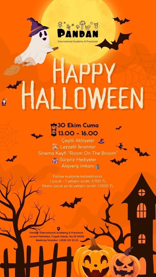 Happy Halloween Partisi 30 Ekim Cuma 1 yetişkin 1 Çocuk